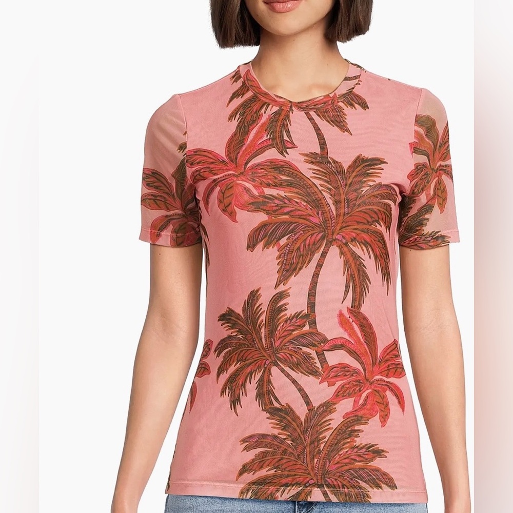 Johnny Was mesh tee shirt - Picture 3 of 7